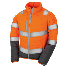 Traffic Reflective Hi-Vis Winter Soft Padded Safety Jacket for Contruction Industry